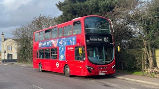 Full Route Visual - Route 150 - Chigwell Row to Becontree Heath - DW33 (LJ60 AXS