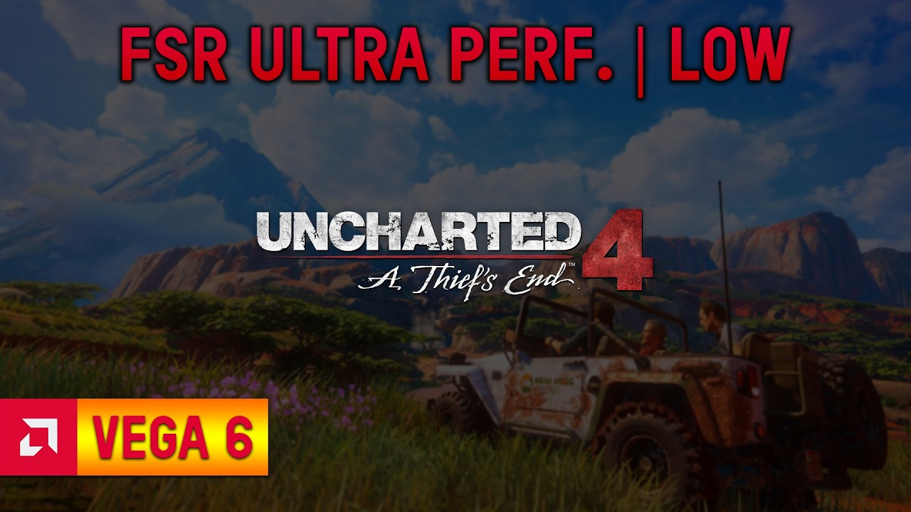 Uncharted 4 Gameplay on Vega 6 Integrated GPU - YouTube