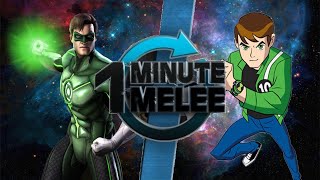 One minute melee green lantern vs Ben 10 (dc comics vs Cartoon Network)