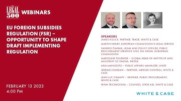 EU Foreign Subsidies Regulation (FSR) – Opportunity to shape draft implementing regulation