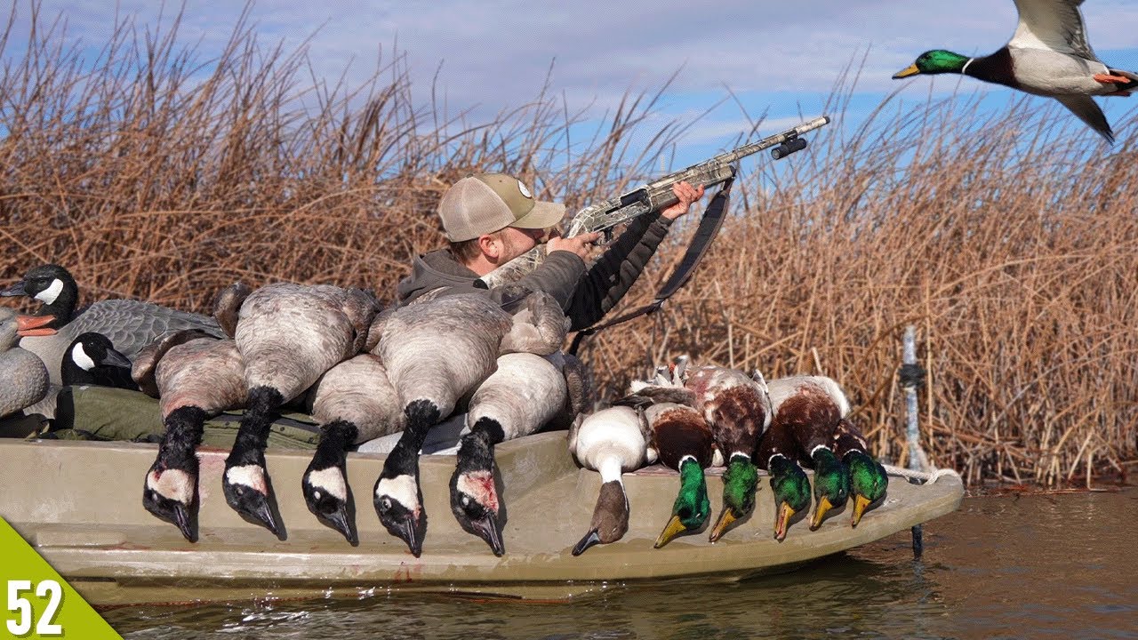 COVERED In GEESE and DUCKS! (Limited Out) | Solo Kayak Duck and Goose Hunt