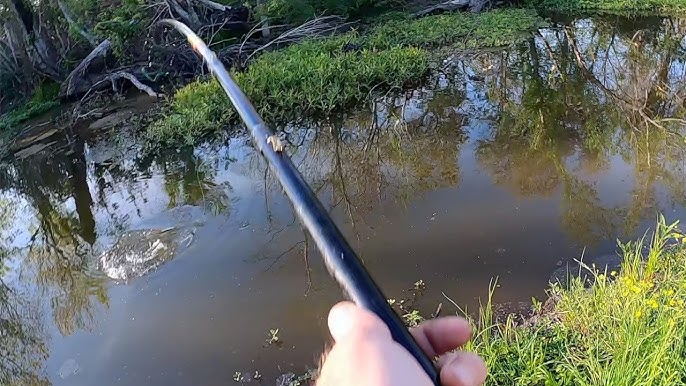 Fishing with a 13' Telescopic Fixed Line Fishing Pole 