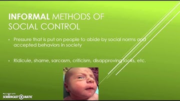 Formal and informal methods of social control