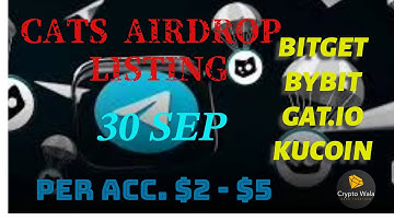 CATS AIRDROP WITHDRAW PROCESS II BITGET, BYBIT, GATE.IO, KUCOIN LISTINGII WITHDRAW FULL PROCESS