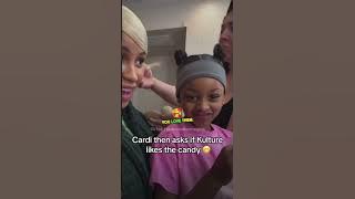 Cardi B and daughter Kulture Try Candy On Live 💗