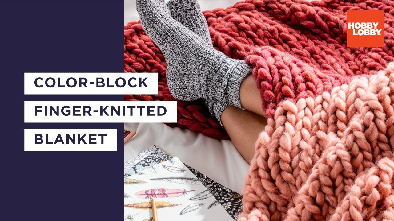 DIY Chunky Knit Blanket, Finger Knit Tutorial
