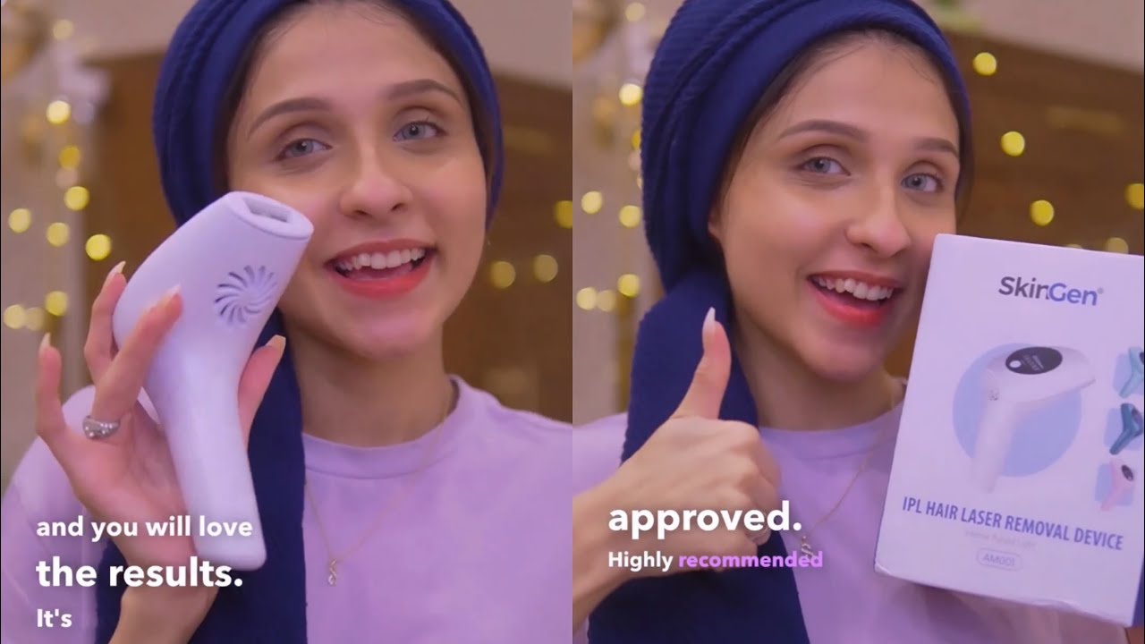 Hunaina rasool Hair removal IPL device by skingen#hunainarasool - YouTube