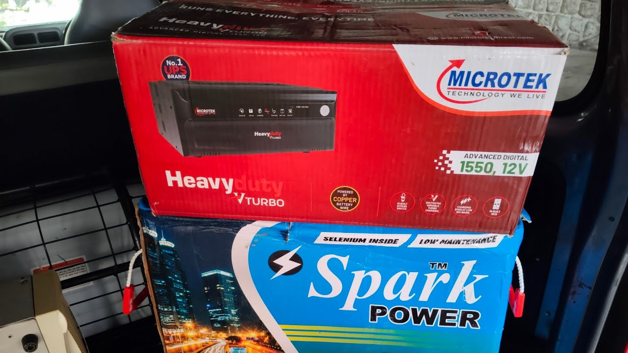 Install Microtek Inverter Microtek 1550 heavy duty inverter and spark 220 ah battery installation ...