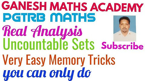 PGTRB MATHS ONLINE CLASSES- Real Analysis (Uncountable Sets)