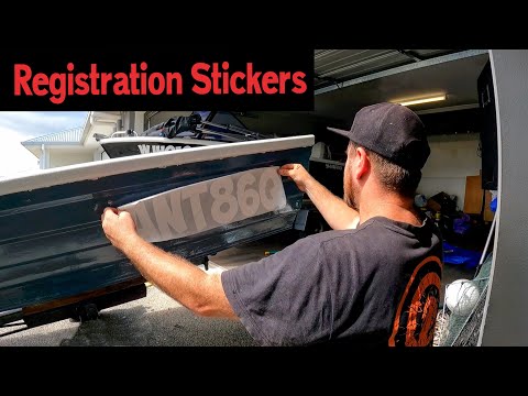 How to Apply Rego Stickers to a Boat | QLD Rules | ep 32