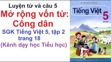 Luyện từ và câu lớp 5 tuần 20 - Mở rộng vốn từ: Công dân - SGK Tiếng Việt lớp 5 trang 18
