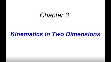 Kinematics in two dimensions
