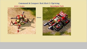 C&C Red Alert 3 - kdb-5 sickle vs apocalypse tank