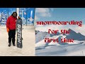 first time snowboarding ( In door at the big snow American dream )