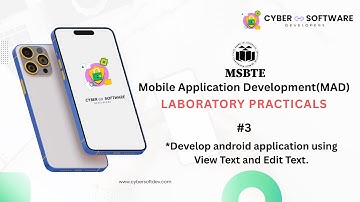 MAD Practical 4 | Develop Android Application using TextView & EditText | MSBTE