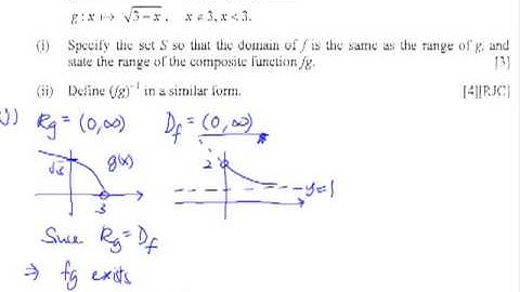 함수 - 예제 7(RJC - 합성 함수의 정의역과 치역)