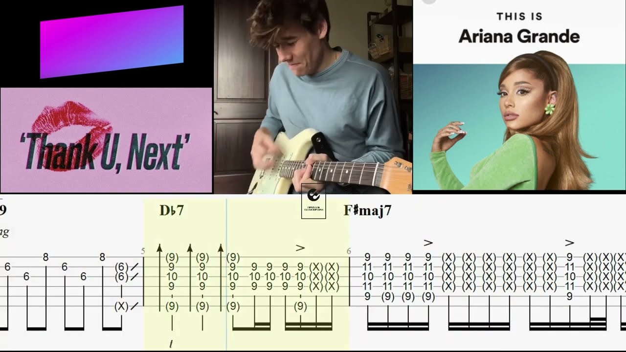 Thank U Next - Ariana Grande (Aiden Kroll) Guitar TAB