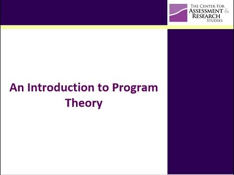 वीडियो: कार्यक्रम सिद्धांत मूल्यांकन क्या है?