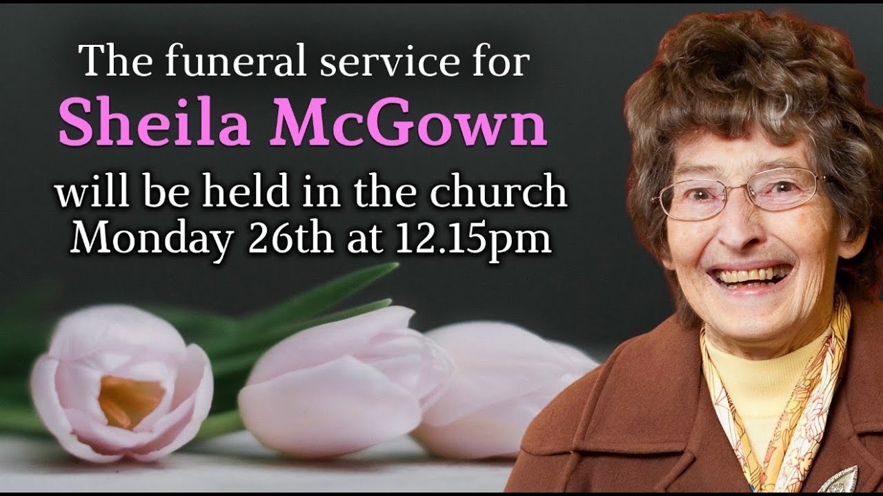 The funeral service for Sheila McGowan. Cardross Parish Church - Monday