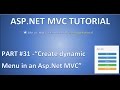 Part 31- How to create dynamic Menu  in ASP.NET MVC using partial view and bootstrap