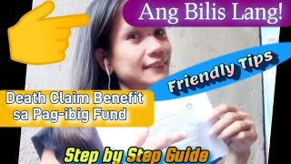 MABILIS NA PROSESO SA PAGCLAIM NG DEATH CLAIM BENEFIT SA PAG-IBIG FUND