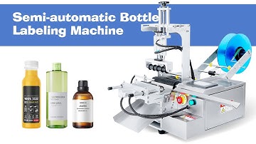 How To Use ZS-TB101 Semi-automatic Label Applicator To Label Stickers On Round Bottles