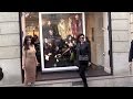 Kim Kardashian and mother Kris Jenner pose with Givenchy Ad in Paris showing Kendall