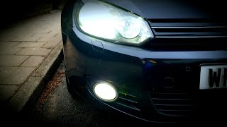 let at blive såret brugt cirkulære How To Change Fog Light Bulb To LED VW Golf MK6 - YouTube