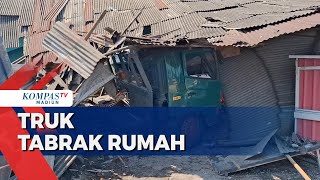 Sopir Mengantuk Truk Tabrak Rumah