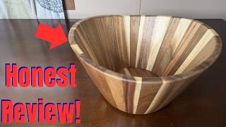 Woodenhouse Extra Large Wooden Salad Bowl Review: 12-Inch Acacia Serving Bowl @echoimpacts