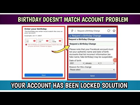 Birthday You Entered Doesn't Match Any Account Problem Solution | Your Account Has Been Locked 2021