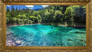 Aesthetic Lakeside 4K Photography  Framed Peaceful Art - Screensaver  - TV Wallpaper HD - Nature