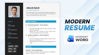 How to Make a Resume on Word | Modern Resume | CV Format for Job