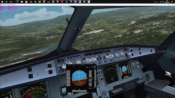 Fslabs A320-X unsual Visual approach at RWY 20 at ajaccio LFKJ:  Approche  par le Col