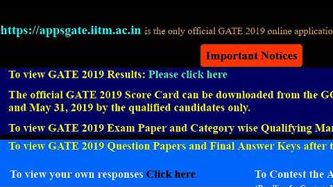 GATE 2019 RESULT