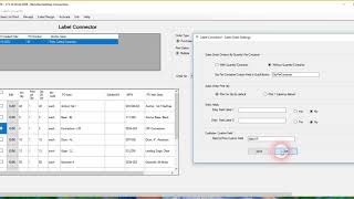 Settings in Label Connector