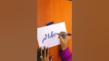 Calligraphy Writing of the Name #Mika on request in last video with Doms Brush Pens! #Viral