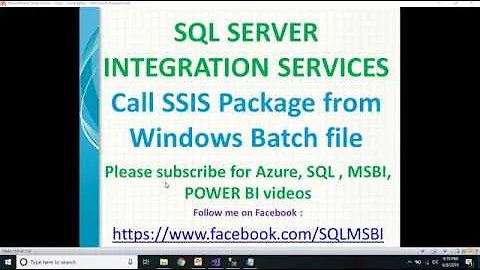 Execute SSIS Packages from Batch files | Call ssis packages through windows batch file