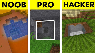 Minecraft NOOB vs PRO vs HACKER: Secret Base #Shorts