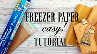 How To Use FREEZER PAPER to Make FAUX LEATHER! Step by Step EASY TUTORIAL! #JunkJournals