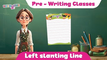 Left Slanting Line I Slanting Line Worksheet I Basic Line Patterns I How to teach kids to write