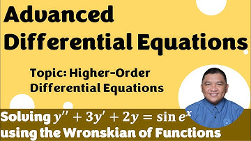 Solving 𝒚′′ + 𝟑𝒚′ + 𝟐𝒚 = 𝐬𝐢𝐧 ⁡ (𝒆^𝒙)  using the Wronskian of Functions ||  Differential Equations