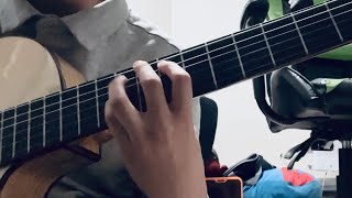 (Polyphia) Bloodbath intro on a classical but my hands are tense and I press too hard.