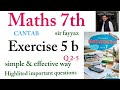 Maths class 7th | CANTAB |exercise 5 b | ex 5 b | Q 2-5 | unit 5 | sir fayyaz | grade 7