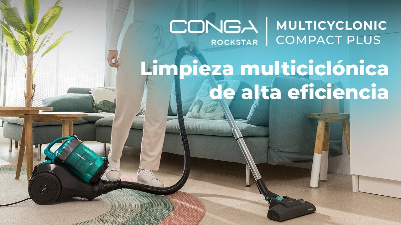 ASPIRADOR SIN BOLSA CECOTEC CONGA ROCKSTAR SÓLIDOS Y LÍQUIDOS COMPACT –  Electrocash Electrodomésticos