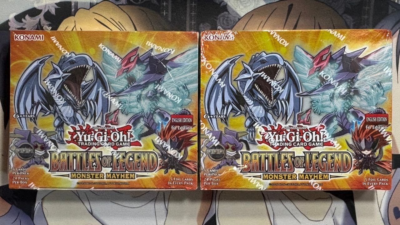 Opening Two Yugioh Battles of Legend Monster Mayhem Booster Boxes TCG