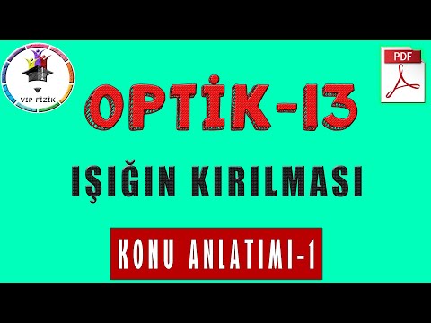 Işığın Kırılması | Deneyler Eşliğinde | Konu Anlatımı -1 | PDF | TYT Fizik #2022