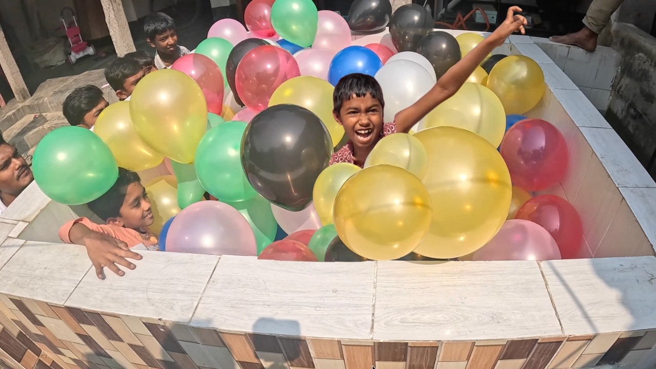Outdoor Fun: 500 Balloons, Thousands of Coins, Marble & Jwell