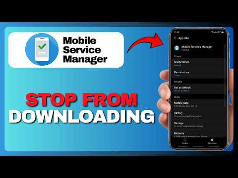 How To Stop Mobile Service Manager From Downloading Apps (Full Guide) 2026!
