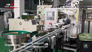DABA Non Stop Label Rotary Die Cutting And Turret Rewinder With Shrink Wrapping  Machine Ship To USA